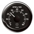 VDO ViewLine Tachometer 8.000 RPM Black 52mm gauge